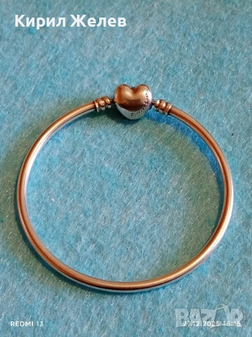 Сребърна гривна от колекция Pandora Moments Forever love елегантна 49718, снимка 7 - Гривни - 52912774