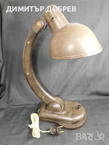 СТАРА РЕТРО СОЦ СССР НАСТОЛНА ЛАМПА "НКВД" БАКЕЛИТ КАРБОЛИТ, снимка 2 - Антикварни и старинни предмети - 49740121