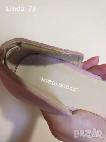 Дам.сандали-/изк.велур+брокат/-"Ideal shoes"-№40-цвят-розов. Закупени от Италия., снимка 11 - Сандали - 29287189