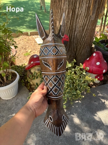 Маска за стена от дърво 50см. Последен 1 брой., снимка 6 - Пана - 36436122