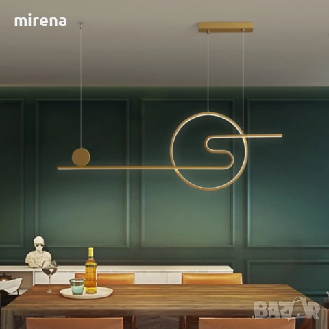 Модерни ЛЕД LED висящи осветителни тела, полилей, дистанционно 218, снимка 3 - Полилеи - 51537617