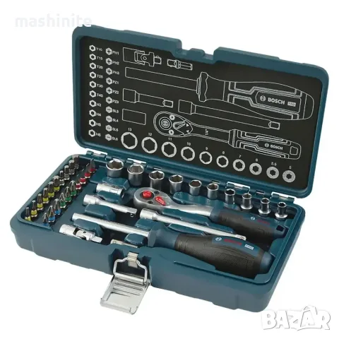Комплект гедоре Bosch Professional 1/4" – 37 части 1600A03AC7