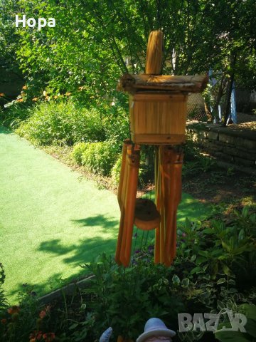 Вятърен звънец от дърво Къщичка , снимка 4 - Декорация за дома - 37454862