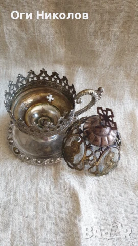 Старинно месингово  кандило - лампа , снимка 6 - Антикварни и старинни предмети - 50674498