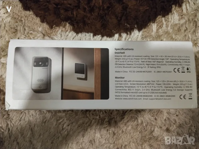 Интелигентен видео звънец SwitchBot, снимка 2 - IP камери - 56152698