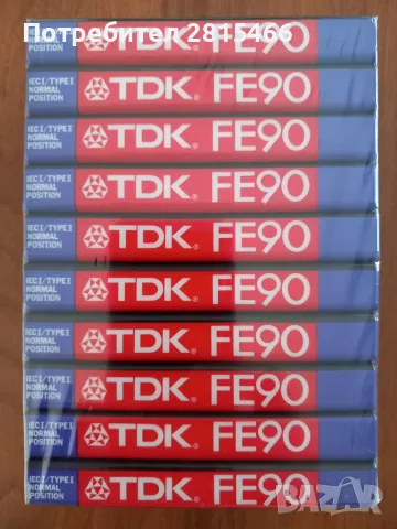 Лот 10бр. аудио касети TDK FE90 нови, снимка 6 - Аудио касети - 53578981