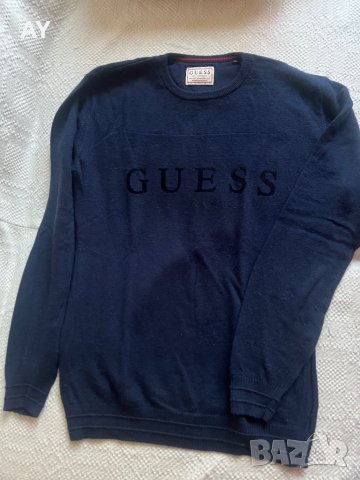 Мъжки пуловер Guess фина вълна 