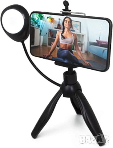 Трипод с лед осветление за смартфон , снимка 2 - Селфи стикове, аксесоари - 40801024