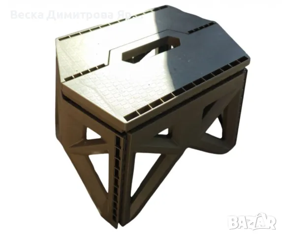 Преносима сгъваема пластмасова табуретка за къмпинг,риболов,на открито