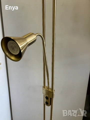 Лампа стояща ( подова) от месинг - работеща, снимка 2 - Настолни лампи - 51148337