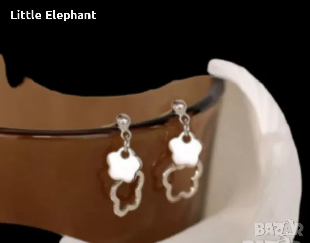 Сребърни висящи обеци "Gently flowers"/нови