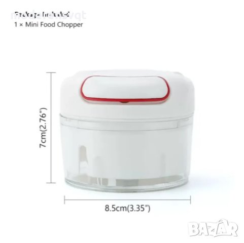 Мини ръчен кухненски чопър - компактен, снимка 2 - Аксесоари за кухня - 40501471
