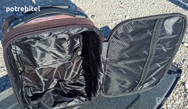 куфар с колелца 42х30х20 -усилен текстил с телескопична дръжка - 2 х20 лв / бр, снимка 3 - Куфари - 51937926