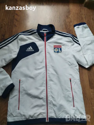 Adidas 2012/13 Olympique Lyonnais Track Football Jacket - футболно колекционерско горнище , снимка 5 - Спортни дрехи, екипи - 49815284