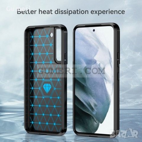 Samsung Galaxy S22 5G Противоударен Силиконов Гръб - Карбон, снимка 4 - Калъфи, кейсове - 36850411