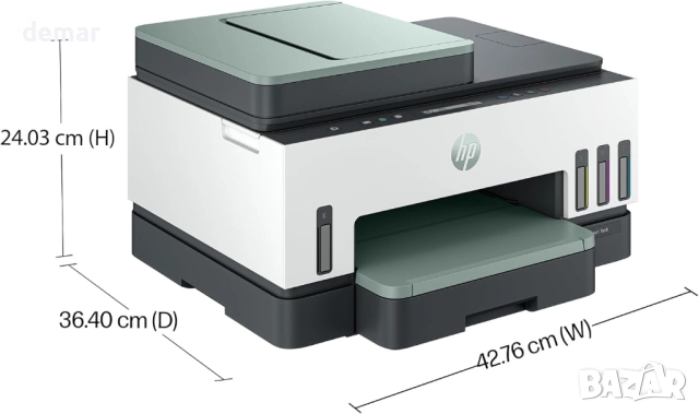 Многофункционален принтер HP Smart Tank 7307, цветен, безжичен, снимка 5 - Принтери, копири, скенери - 52403649