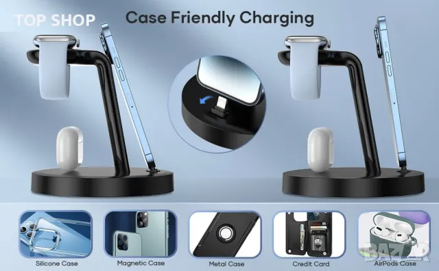 Станция за зареждане 3 в 1 за Apple- G 620, снимка 5 - Оригинални зарядни - 48476101