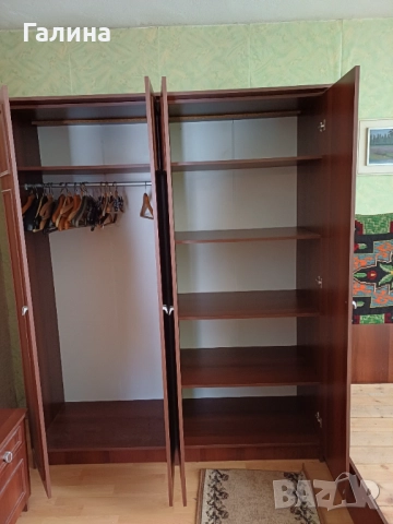 Комплект спалня, гардероб, тоалетка и две нощни щкафчета, снимка 9 - Спални и легла - 51633182