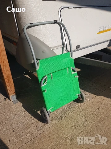 Шезлонг количка згъваем на колела, снимка 3 - Къмпинг мебели - 50750508