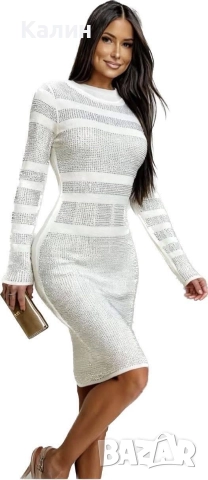 Дамски елегантни рокли - три цвята - 75 лв., снимка 3 - Рокли - 52661267