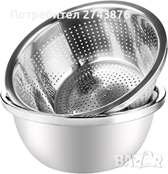 КОМПЛЕКТ КУПА С ЦЕДКА 2В1,ИНОКС,РАЗМЕР-24СМ ,ИНДУКЦИЯ, снимка 2 - Съдове за готвене - 40507209