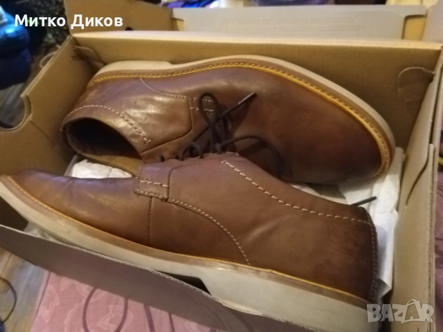 Clarks маркови обувки телешки бокс 61632971 отлични реален номер № 44.5 стелка 29см, снимка 17 - Ежедневни обувки - 52054073