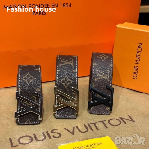 Louis Vuitton коан естествена кожа с кутия, снимка 4 - Колани - 53291168