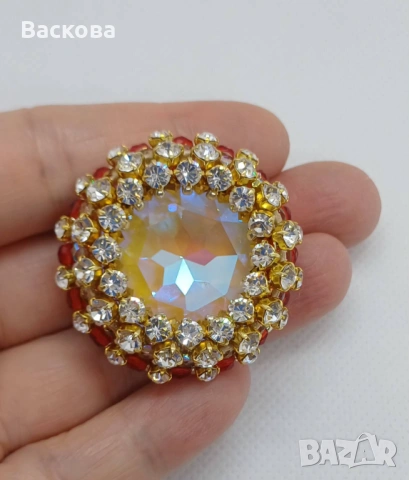 Кристална брошка , снимка 2 - Други - 54260773