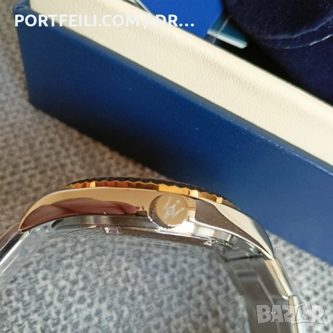 Оригинален лицензиран часовник Maserati от Morellato Italy, корона на винт, 10 АТМ, черен циферблат,, снимка 5 - Мъжки - 54245012