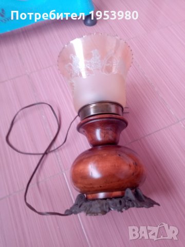 Стара лампа, снимка 5 - Антикварни и старинни предмети - 31548738