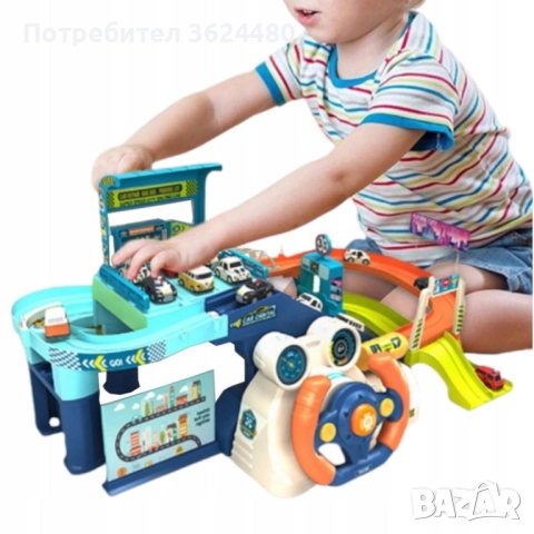 ГОЛЯМА ДВОЙНА ПИСТА ЗА КОЛИЧКИ С АСАНСЬОР И ВОЛАН 3850, снимка 2 - Коли, камиони, мотори, писти - 52650636