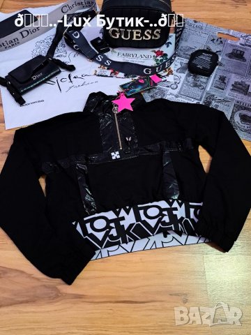 Дамска спортно елегантна черна блуза с ластик с надписи , снимка 8 - Блузи с дълъг ръкав и пуловери - 38345046