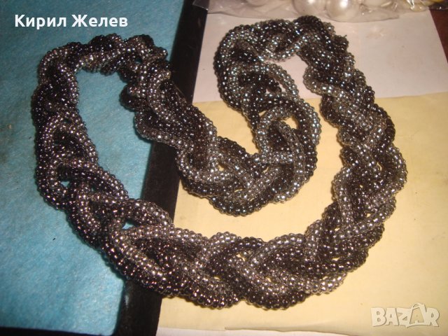 СРЕБРИСТО КОЛИЕ МЕТАЛНО ПЕТРО АРТ ВИНТИДЖ ОПЛЕТКА 26963, снимка 2 - Колиета, медальони, синджири - 35078586