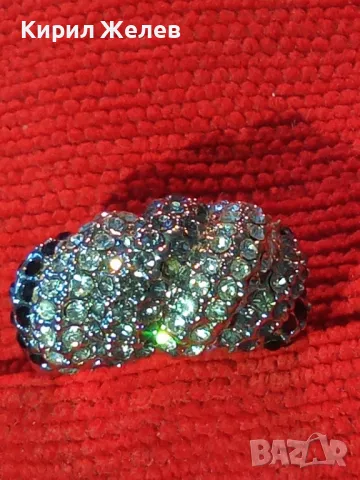 ШАРМАНТЕН НИКЕЛИРАН КРИСТАЛЕН ФЕШЪН АРТ МЕДЕН ПРЪСТЕН 39852, снимка 11 - Пръстени - 47131633