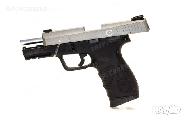 Еърсофт CO2 пистолет с откат Cybergun Taurus PT24/7 G2 черно-сребрист, снимка 2 - Въздушно оръжие - 44923891