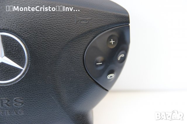 Аirbag волан Mercedes W211 E-Class (2002-2009г.) Мерцедес / 61245240G / ляв airbag ⚫Черен, снимка 3 - Части - 33716871