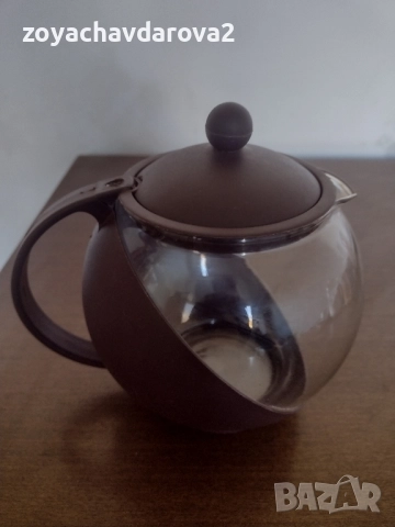 СТЪКЛЕНА КАНА ЗА ЧАЙ, снимка 2 - Аксесоари за кухня - 52430526