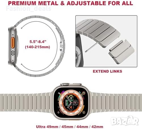 Нова Каишка за Apple Watch за жени и мъже iwatch Неръждаема стомана Подарък, снимка 3 - Каишки за часовници - 42254259