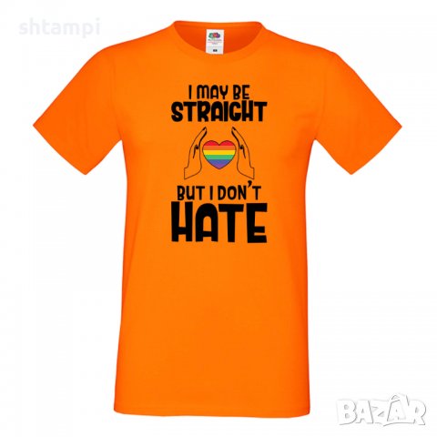 Мъжка тениска I May Be Straight But I Don't Hate Прайд,Празник.Повод,Изненада, снимка 5 - Тениски - 37102693
