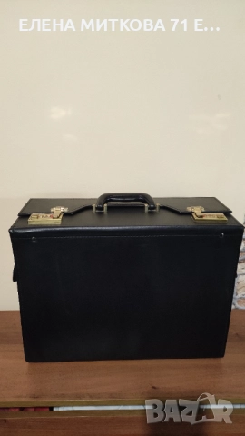 Голям кожен бизнес куфар подсилена конструкция, снимка 2 - Куфари - 52002893