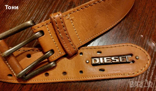 DIESEL Оригинал Нов Мъжки Марков Колан Изцяло от Естествена Кожа 100см 