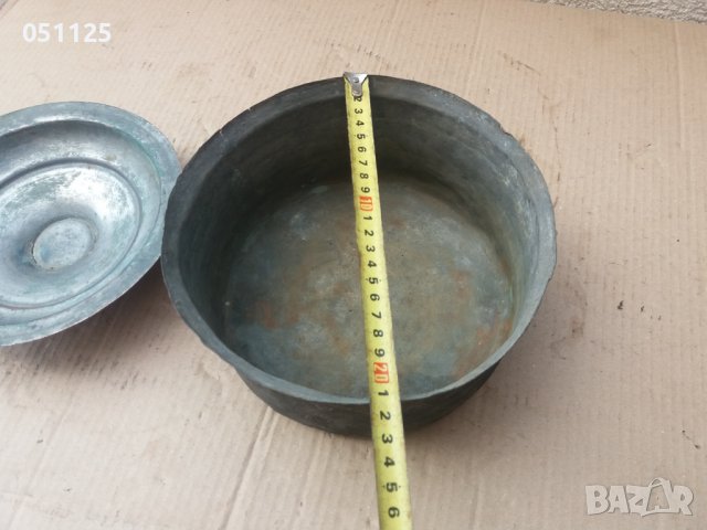 кована възрожденска бакърена тенджера с капак , снимка 7 - Антикварни и старинни предмети - 36649152