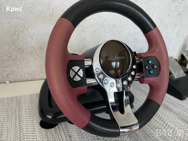 Волан С Педали Hama Thunder V5 PC, снимка 3 - Джойстици и геймпадове - 52218193