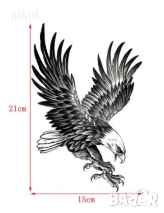3D Орел временна татуировка татос татус Tattoo, снимка 4 - Други - 30779079