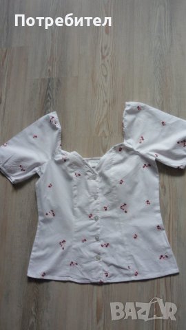 М/Л Нова дамска блуза с къс ръкав, снимка 2 - Туники - 40868305