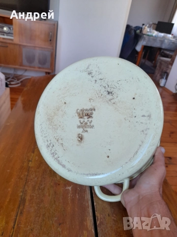 Стара Емайлирана тенджера #8, снимка 7 - Други ценни предмети - 51936544