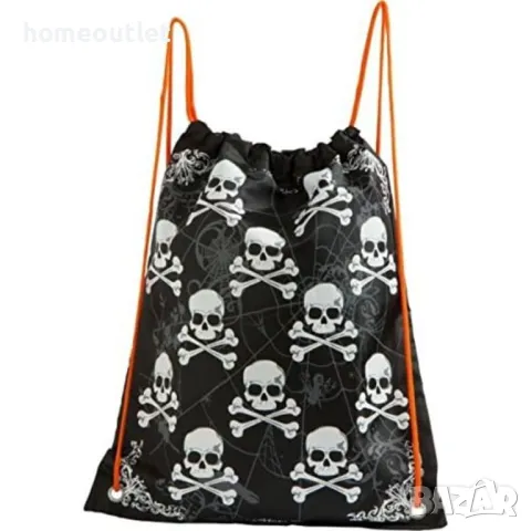 Текстилна мешка с черепи AMSCAN BACKPACK TREAT SACK (35X43)