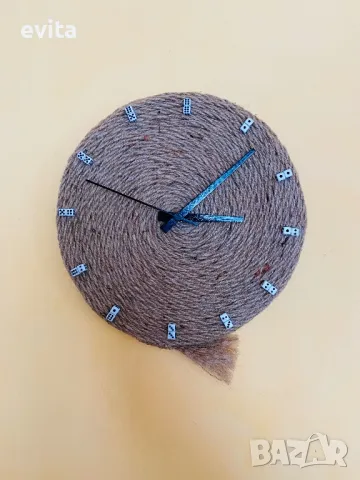 Арт стенен часовник Casa Decorator – дърво & въже, ръчна изработка, снимка 13 - Стенни часовници - 39958519