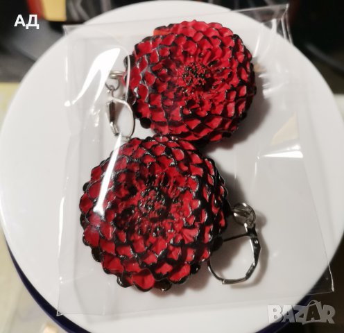 Обеци от полимерна глина , снимка 4 - Обеци - 35495484