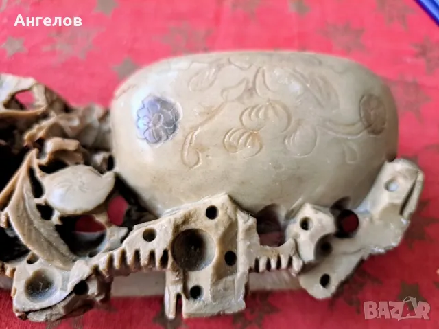 Уникат! ХIХ век!Богата резба върху сапунен камък, снимка 6 - Антикварни и старинни предмети - 49645724